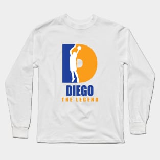 Diego Custom Player Basketball Your Name The Legend Long Sleeve T-Shirt